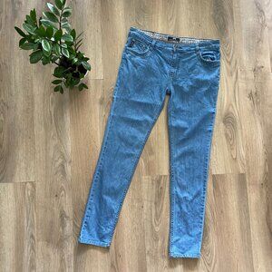 Emporio Armani Light Blue Embellished Skinny Jeans